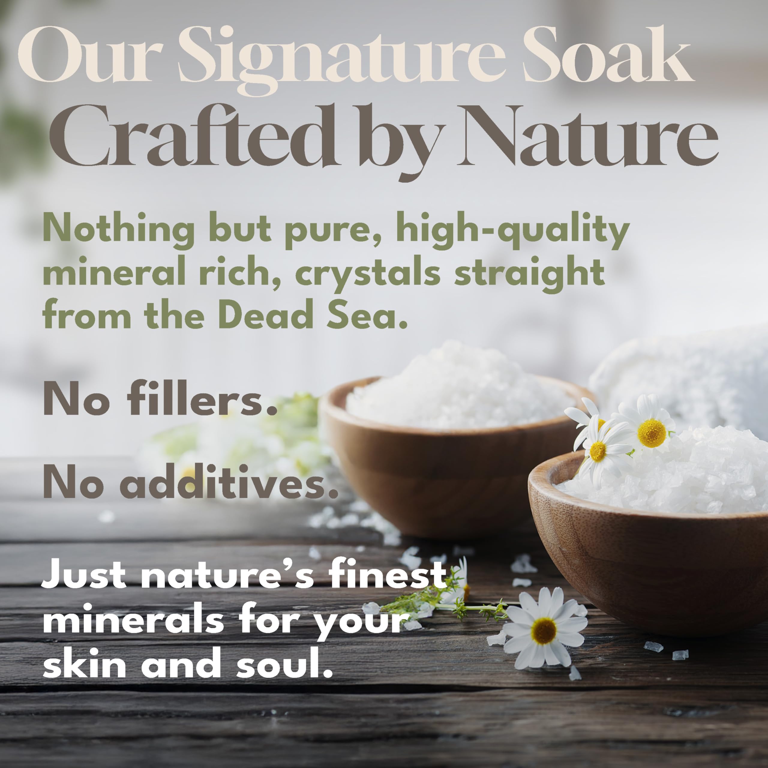 The salts dissolving in warm bath water for an easy mineral soak