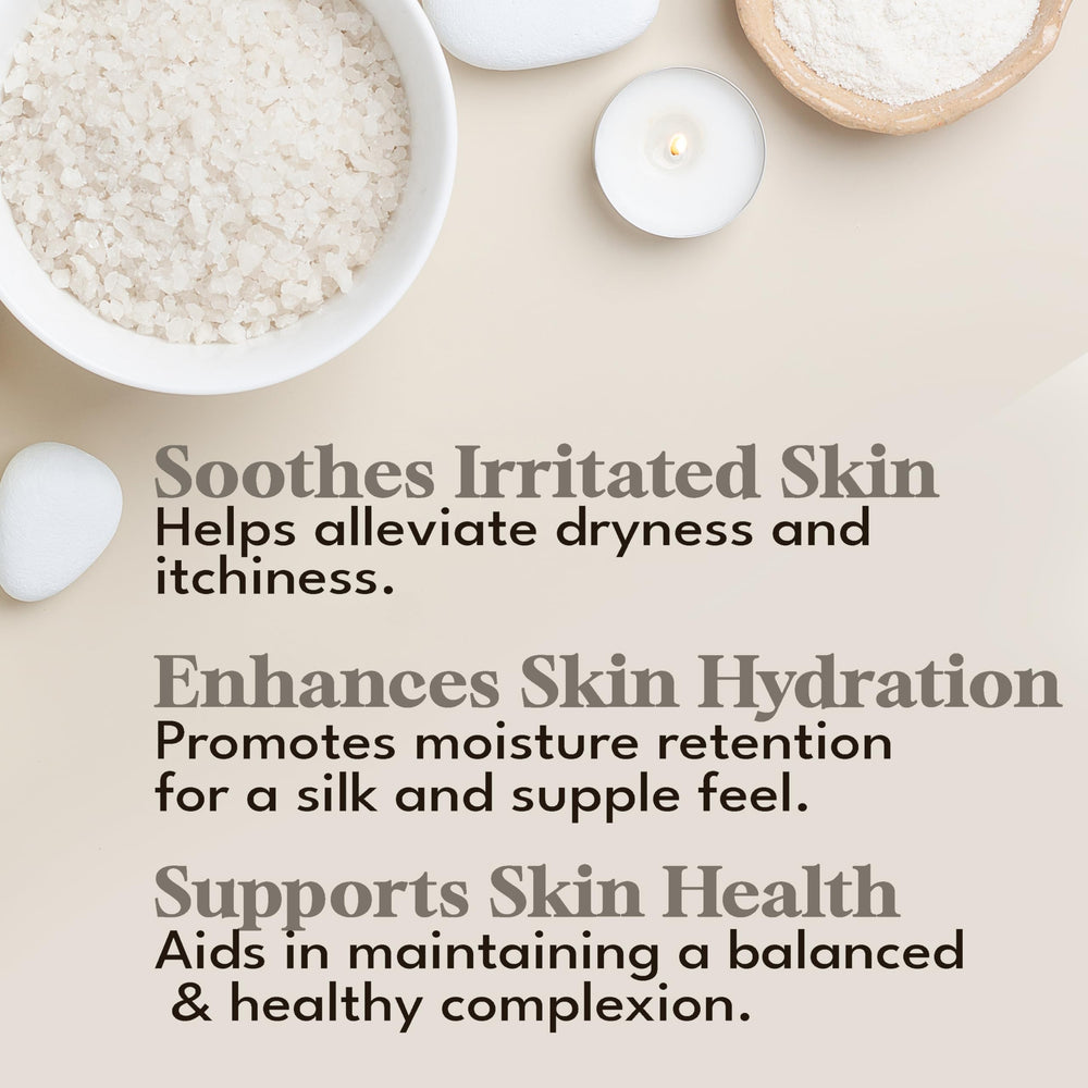 Magnesium-rich mineral crystals for relaxing bath