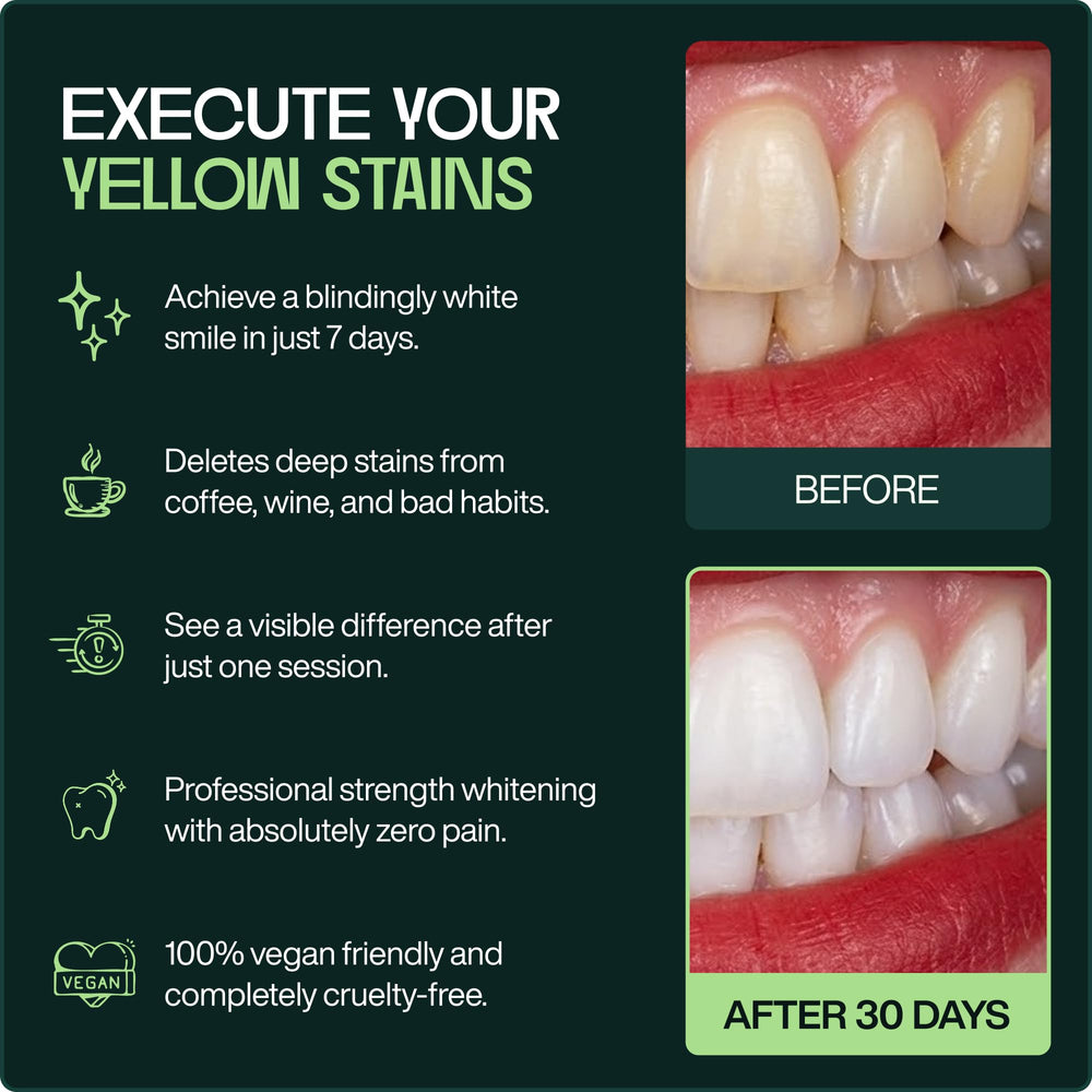Dead Simple strips apply easily with secure adhesion for comfortable at-home whitening.