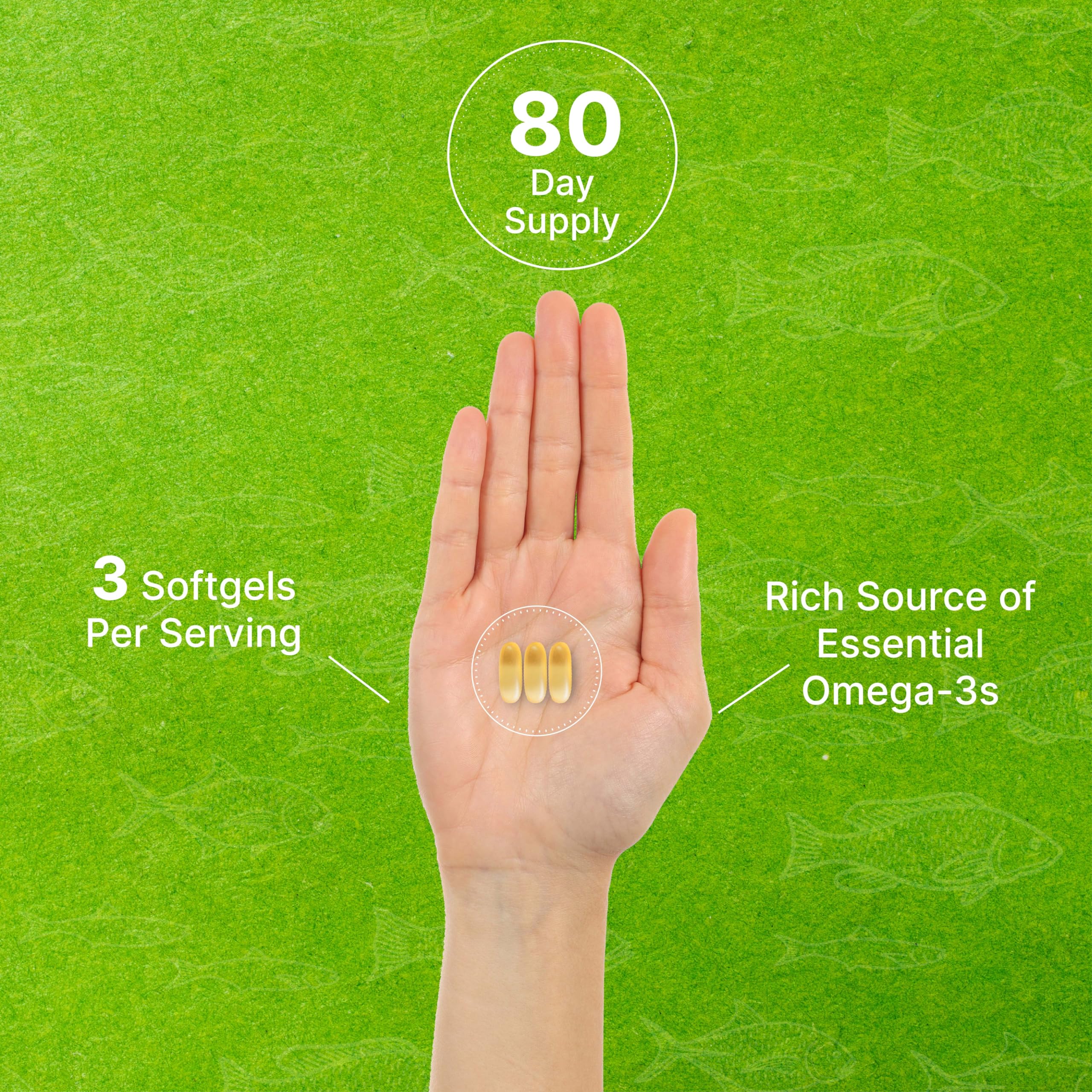 Deal Supplement bottle with 240 softgels offers long-lasting supply.