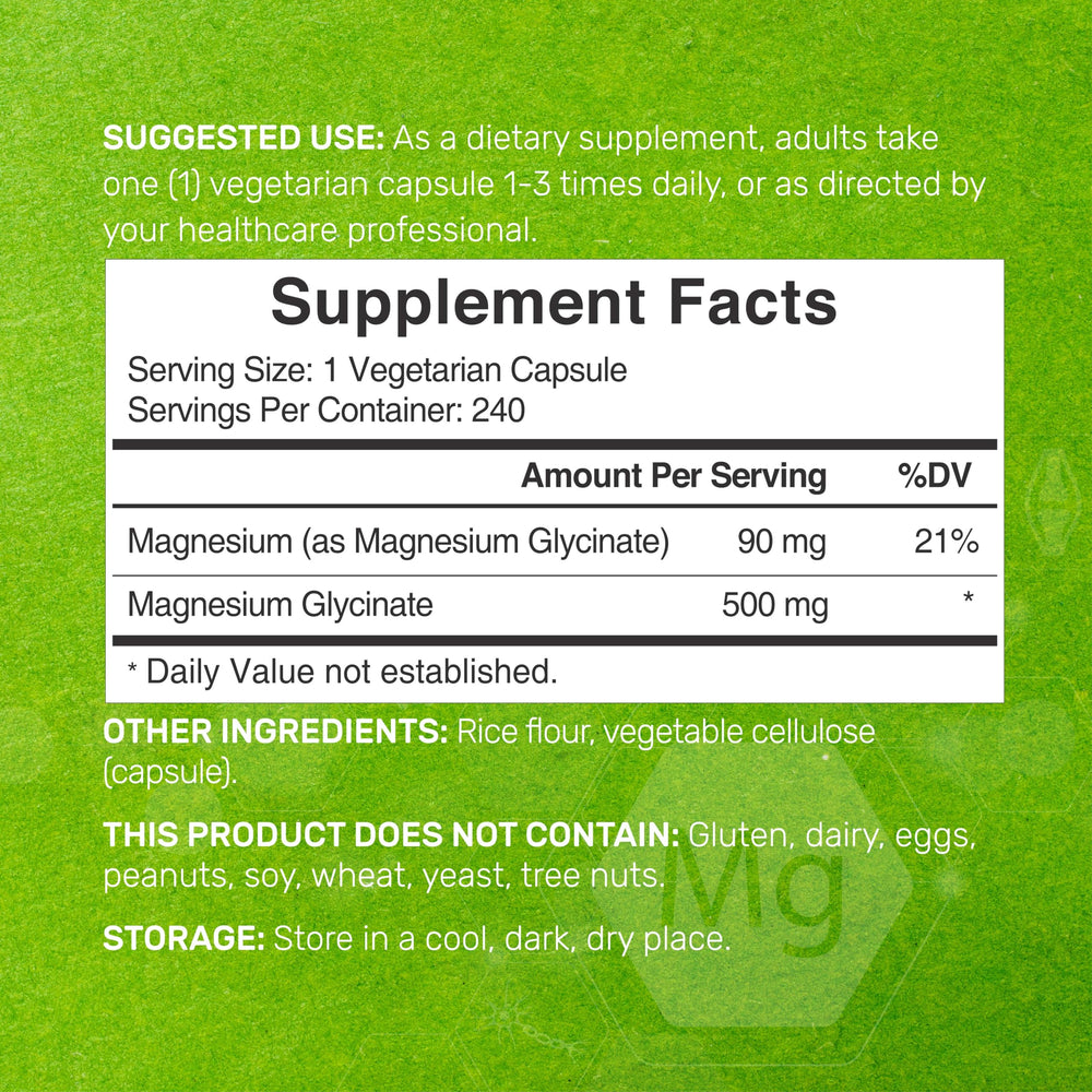 Deal Supplement magnesium glycinate capsules, lab-tested non-GMO quality you can trust.