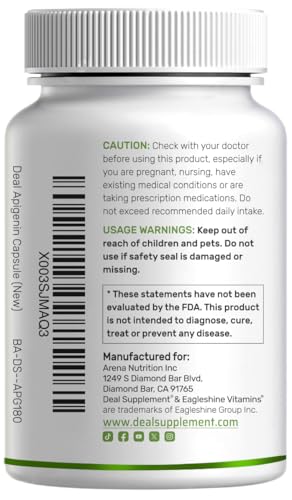 DEAL SUPPLEMENT Apigenin capsules offer convenient sleep support with pure chamomile flavonoids