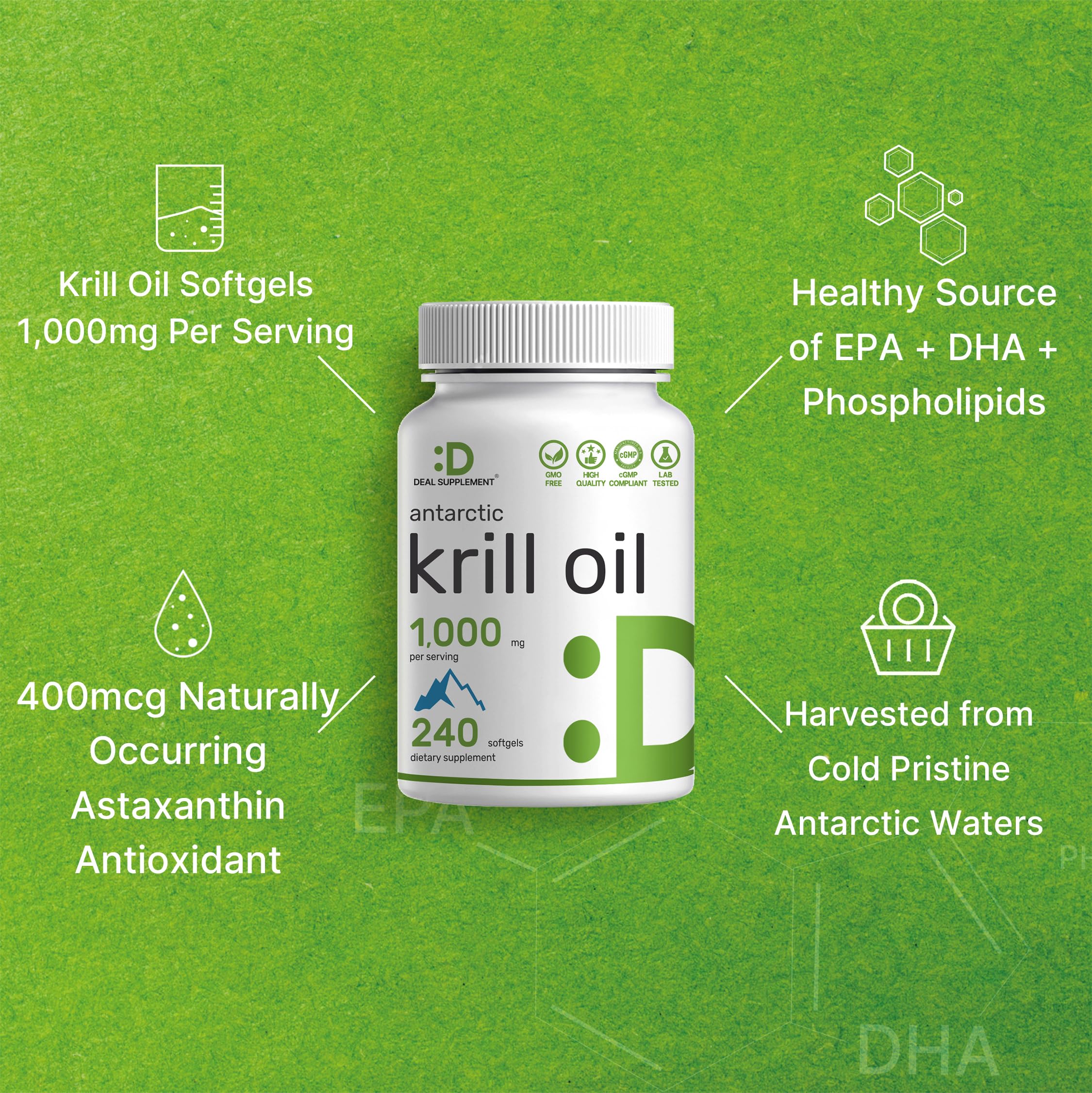 Deal Supplement Astaxanthin-rich capsule detail emphasizes natural antioxidant power.
