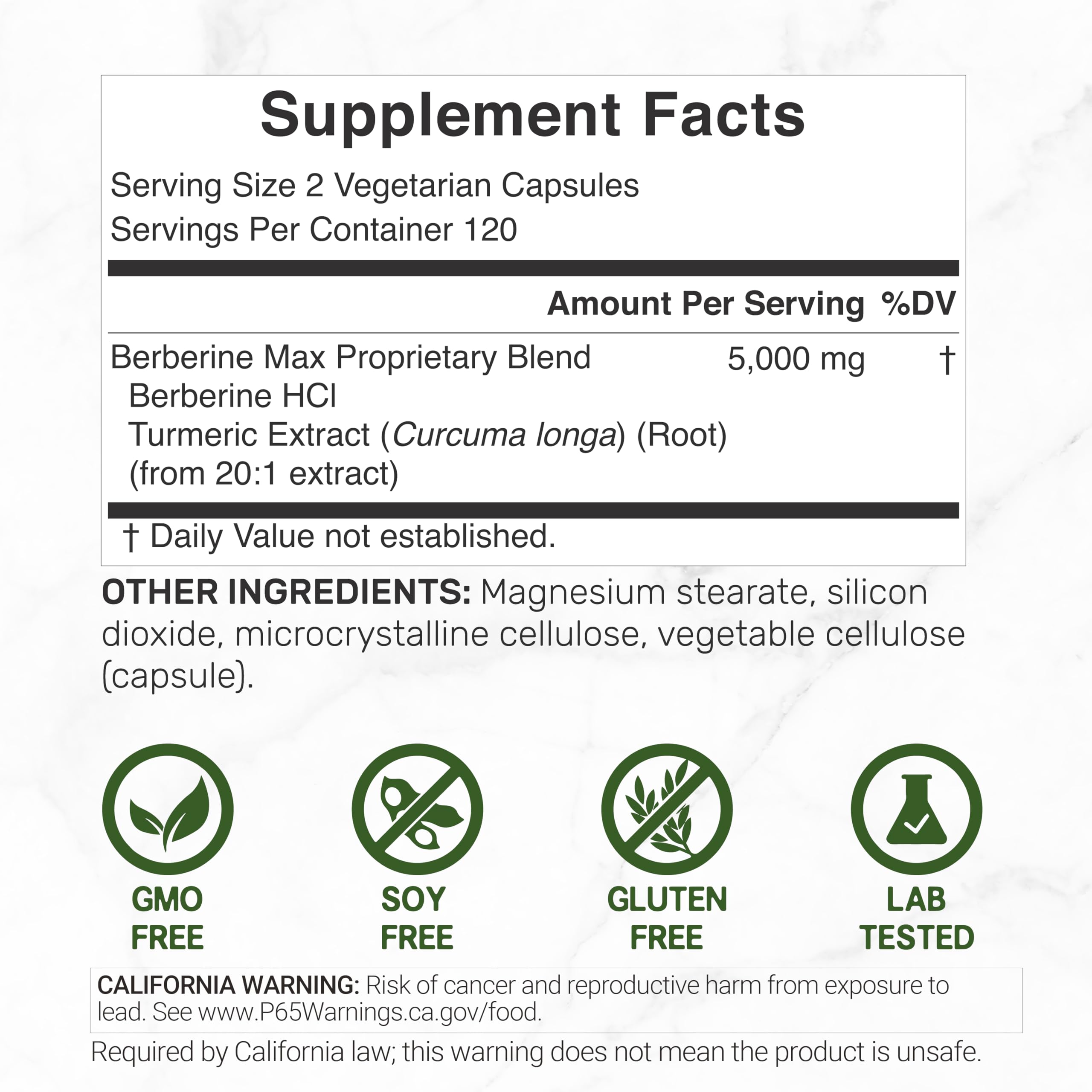 Berberine Max capsules closeup, showing a convenient plant-based formula for daily wellness.