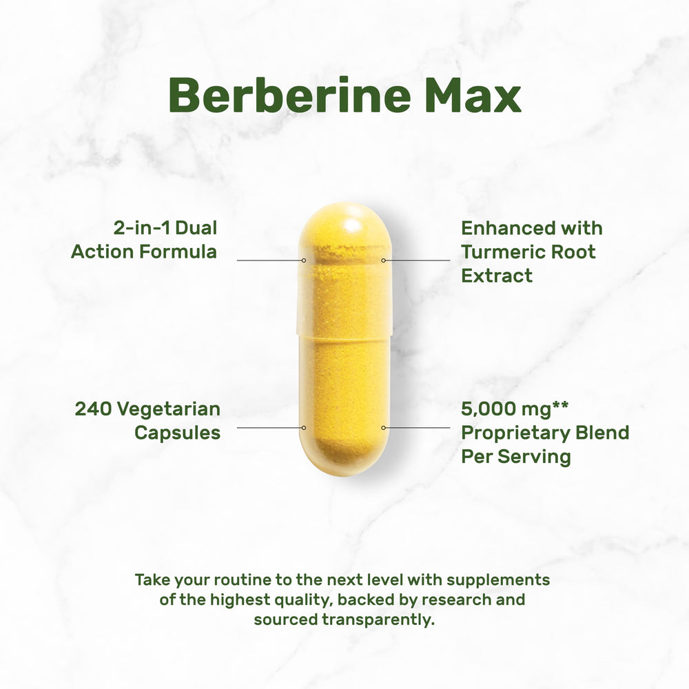 Deal Supplement Berberine Max label highlights berberine HCl with turmeric root extract.
