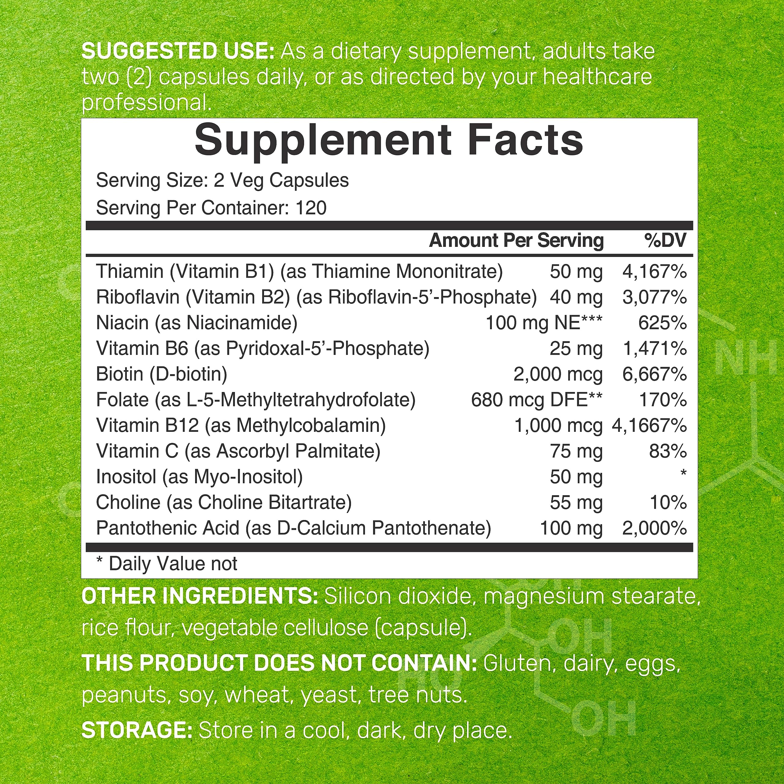 DEAL SUPPLEMENT Bioactive B Complex capsules close-up highlighting methylated vitamins for absorption