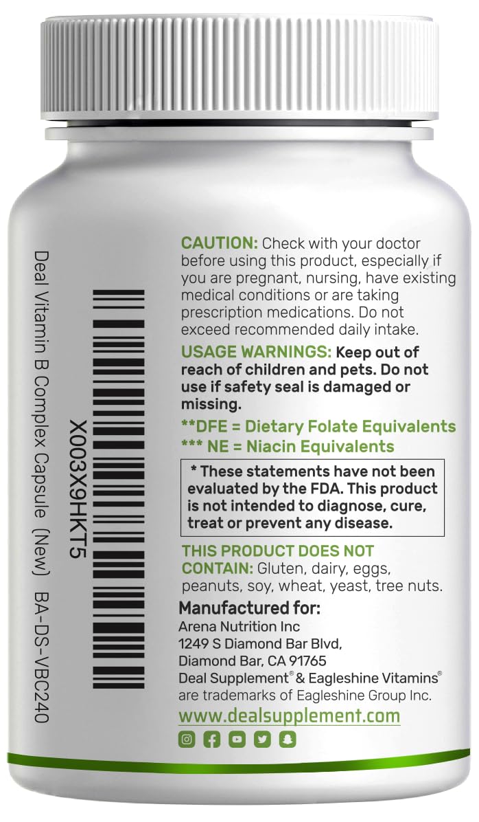 DEAL SUPPLEMENT Bioactive B Complex packaging image emphasizes US-made quality