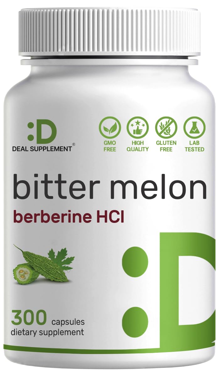 Deal Supplement bitter melon with berberine capsules bottle front for daily wellness support