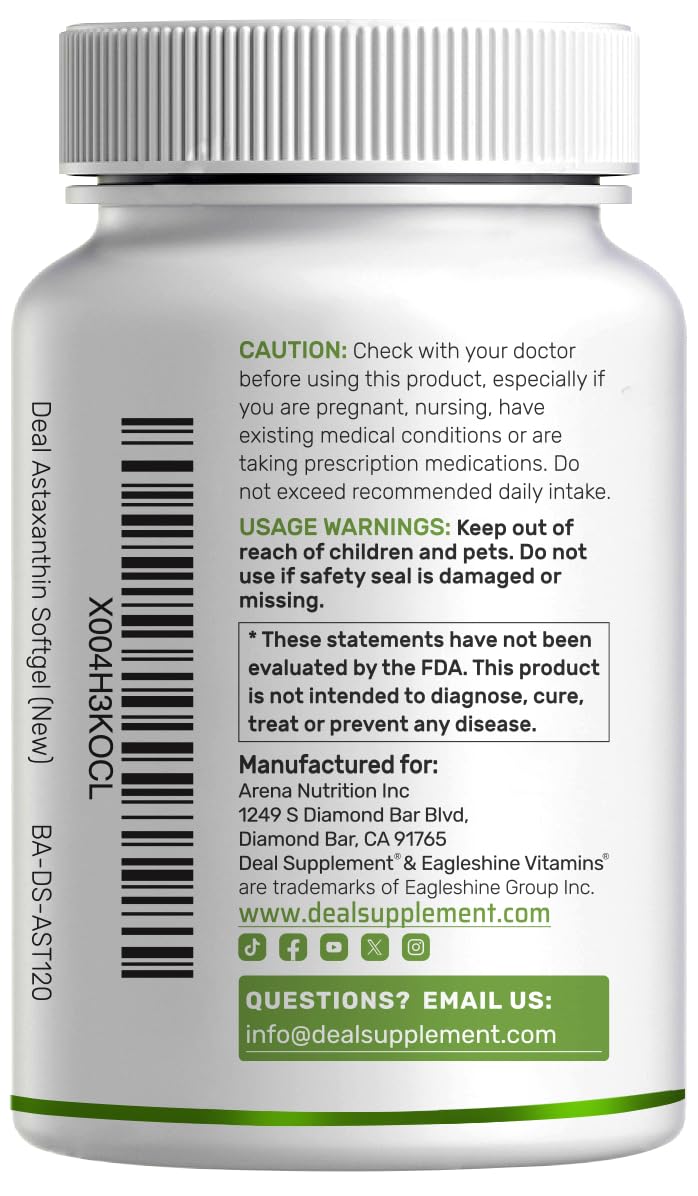 DEAL SUPPLEMENT Bottle top view for daily capsule routine