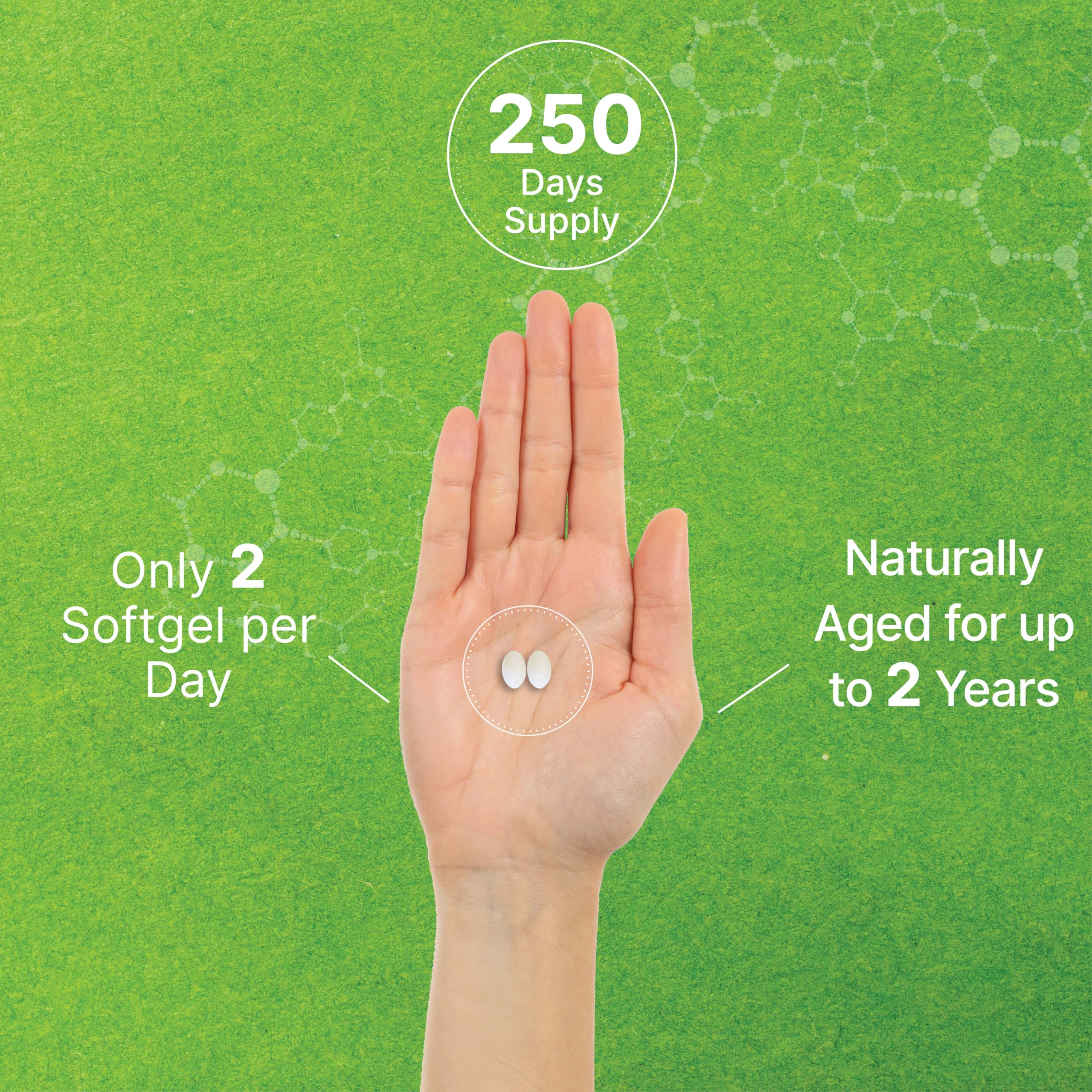 Deal Supplement 2-year aged garlic extract bottle scene conveys product stability.