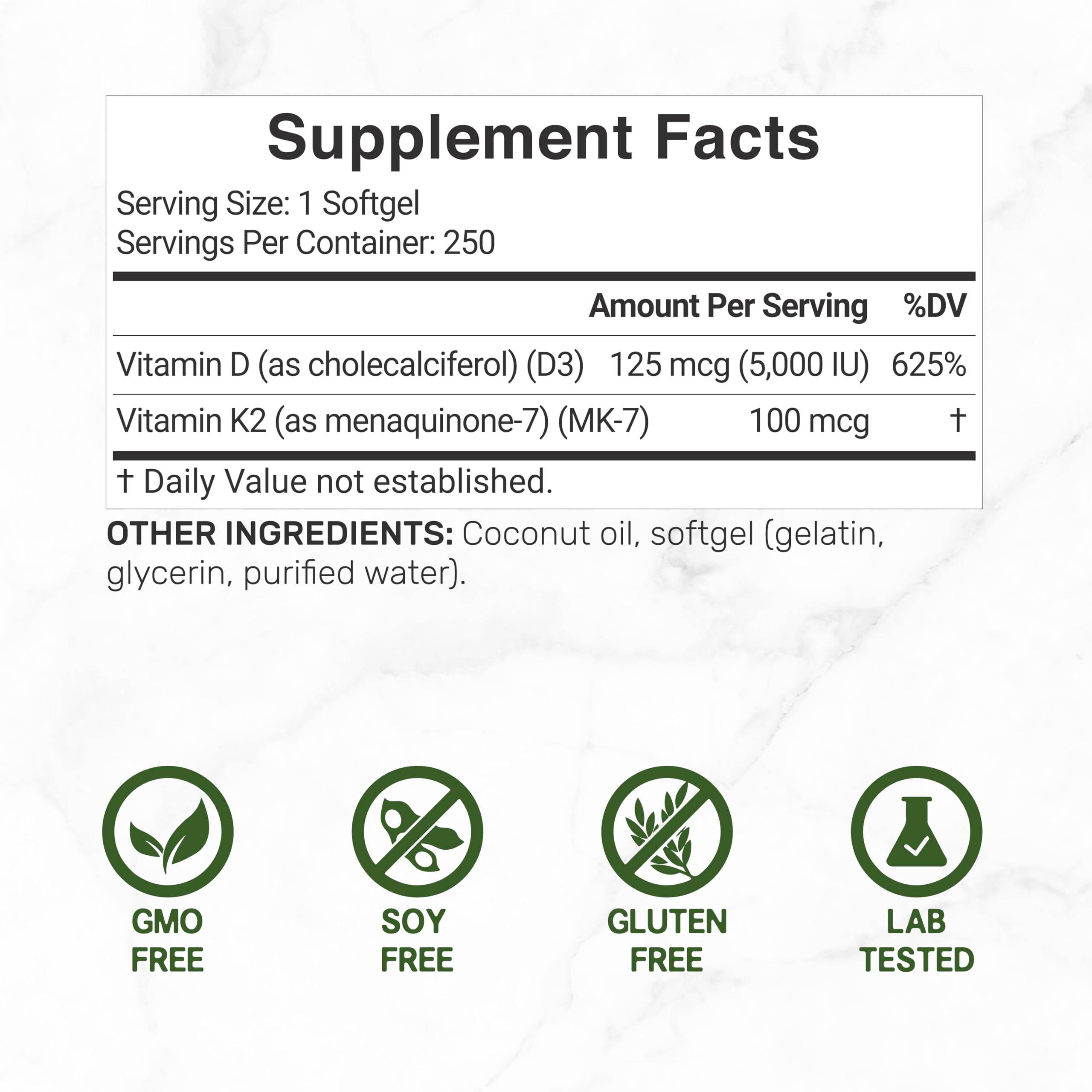 DEAL SUPPLEMENT Vitamin D3 K2 softgels pouring for simple daily dosage