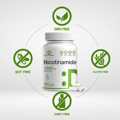 DEAL SUPPLEMENT flush-free Nicotinamide capsules are displayed for easy daily use.