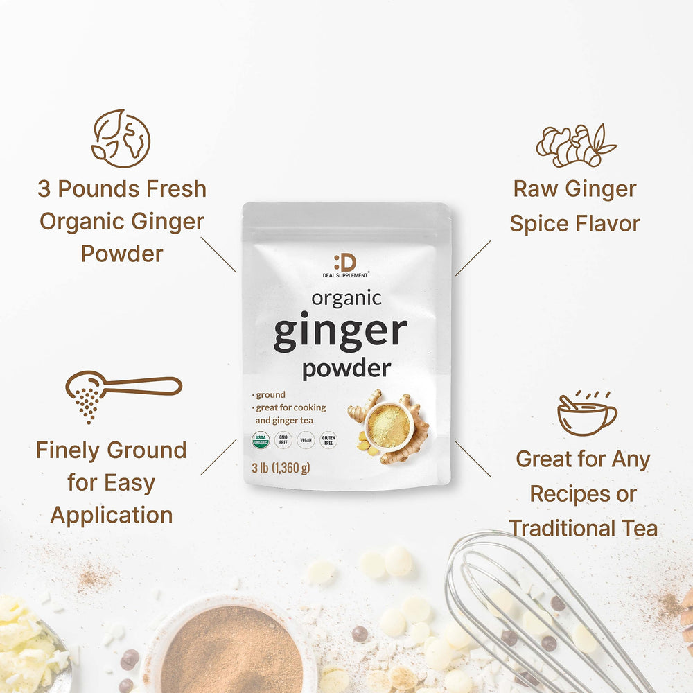 DEAL SUPPLEMENT Ginger powder ready for tea, baking, and juicing.