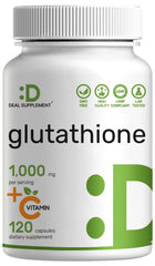Deal Supplement Glutathione 1000mg bottle front supports antioxidant power