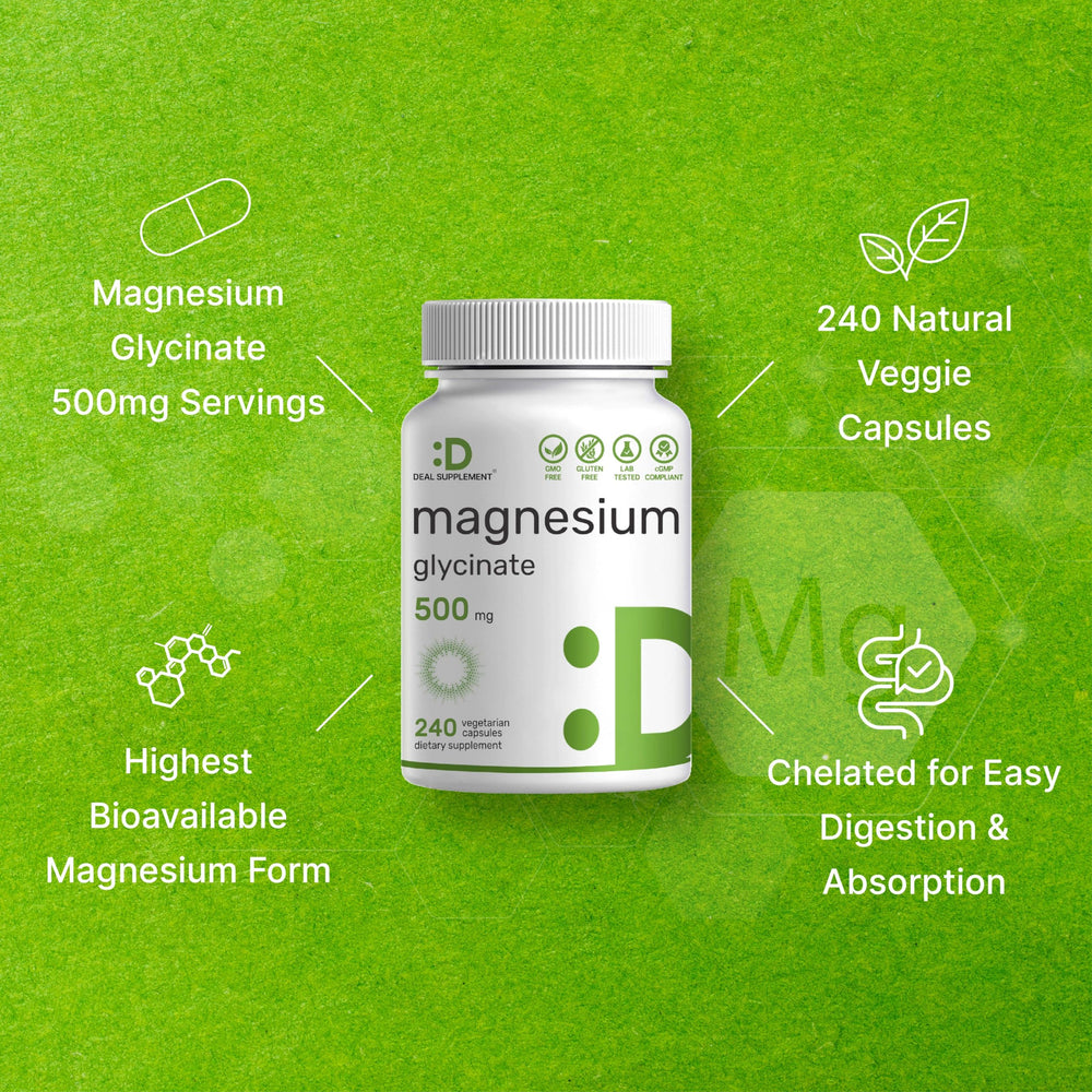 Deal Supplement bottle with label, 240 capsules per bottle for eight-month supply.