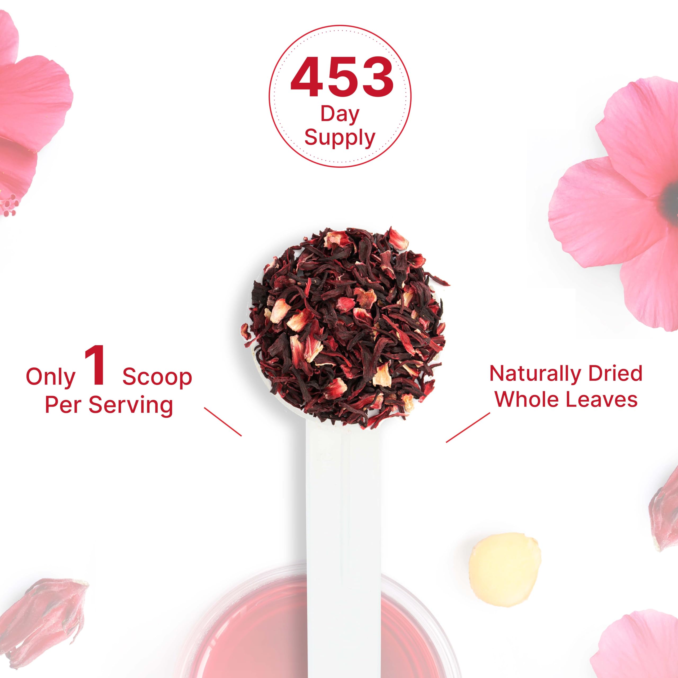 DEAL SUPPLEMENT hibiscus flowers cosmetic or culinary use sample with ingredients