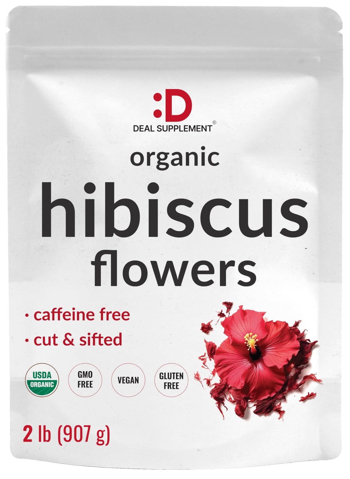 DEAL SUPPLEMENT hibiscus flowers loose leaves for caffeine-free herbal tea aroma
