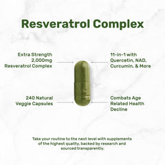 Ingredients panel highlights NAD, quercetin, and curcumin in the DEAL SUPPLEMENT formula.