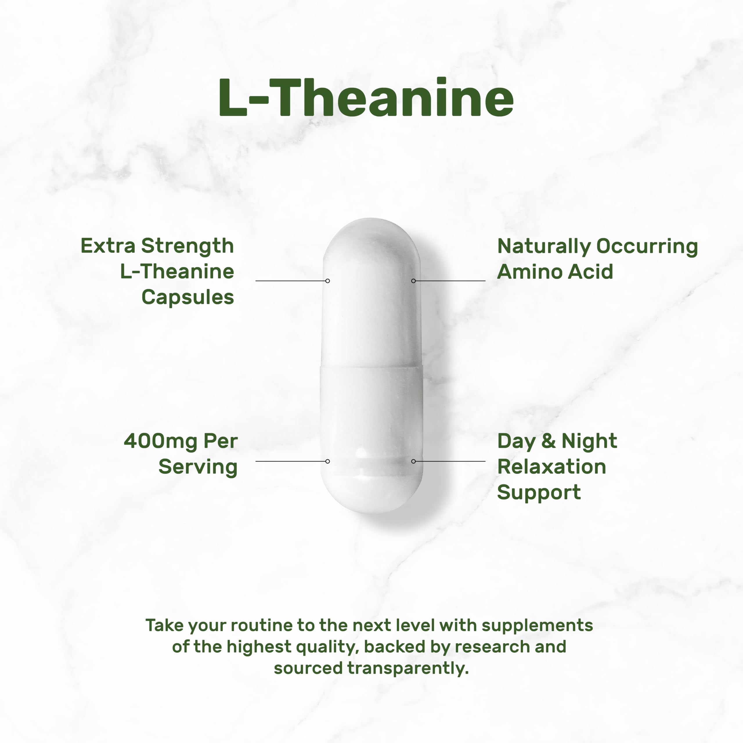 DEAL SUPPLEMENT L-Theanine day use demonstrates potential steady focus.