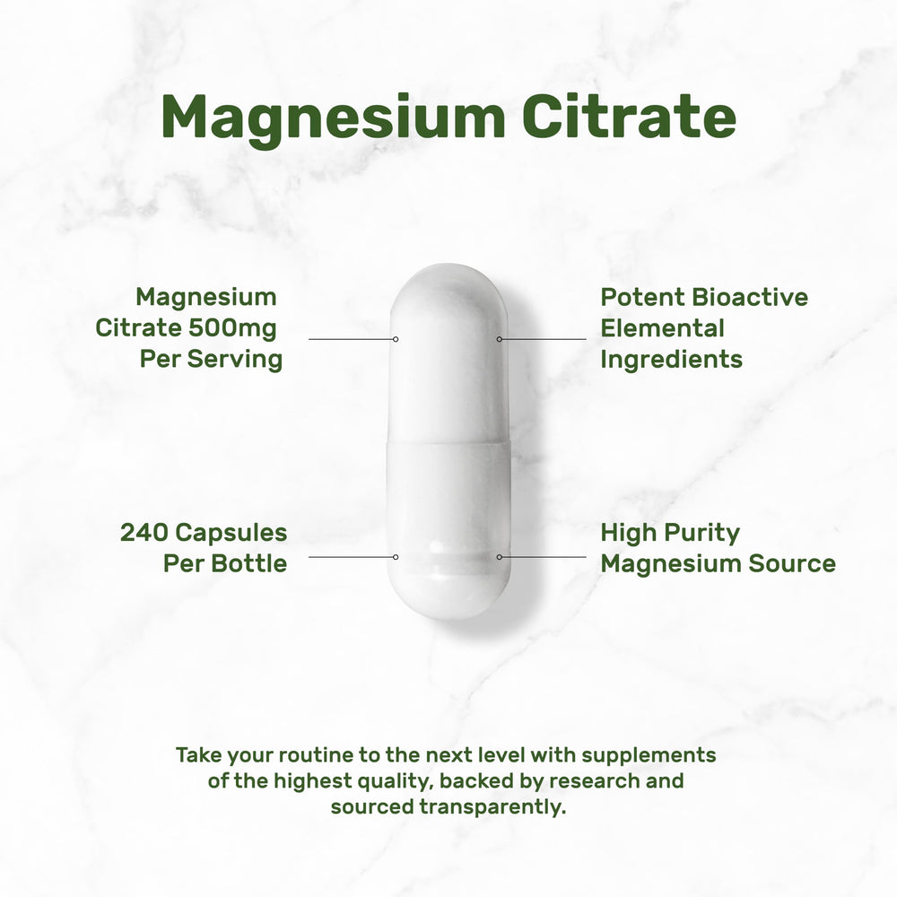 DEAL SUPPLEMENT Magnesium Citrate 500mg label front highlighting non-GMO formula.