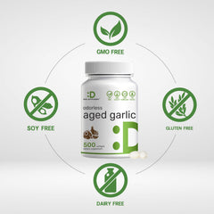 Deal Supplement aged garlic softgels with MCT oil close-up demonstrates smooth swallowing.