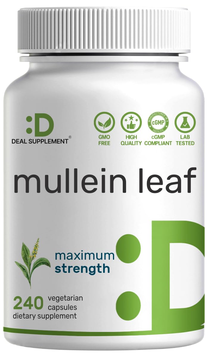 DEAL SUPPLEMENT Mullein Leaf bottle with capsules for daily use.