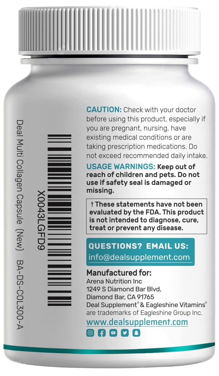 DEAL SUPPLEMENT nutrition label closeup reinforces non-GMO and allergen-free features.