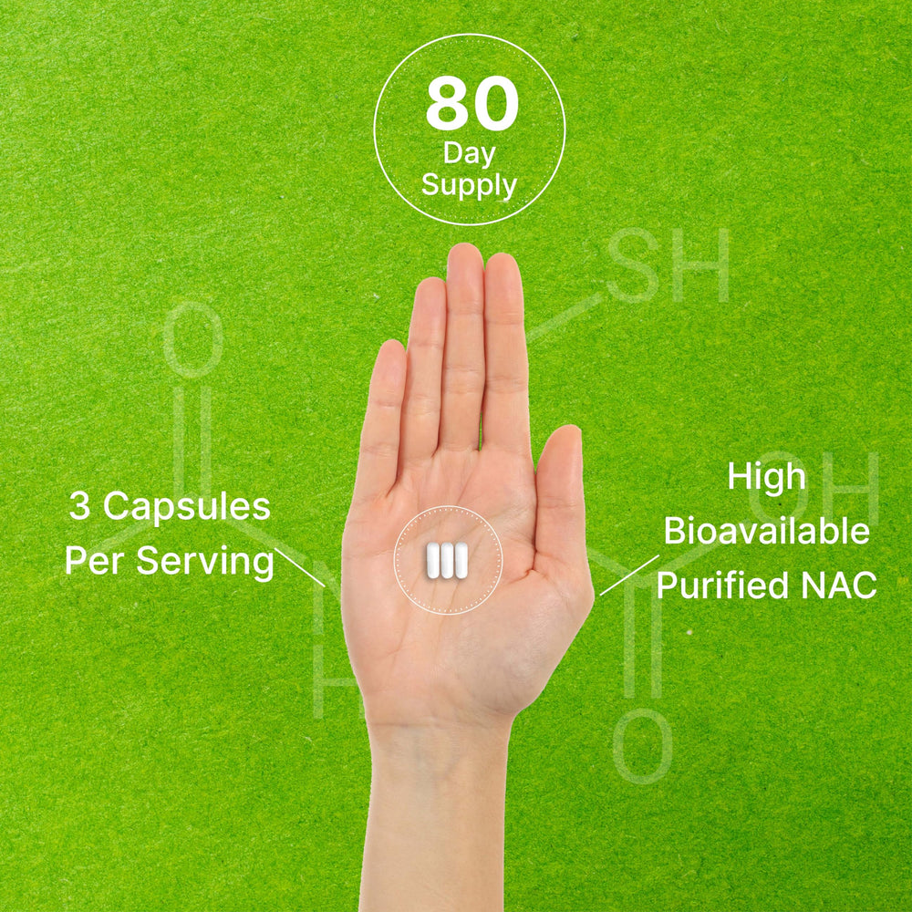 Deal Supplement NAC label emphasizing 50mg glutathione per serving