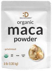 DEAL SUPPLEMENT organic maca root powder in a 3lb bag supports daily vitality