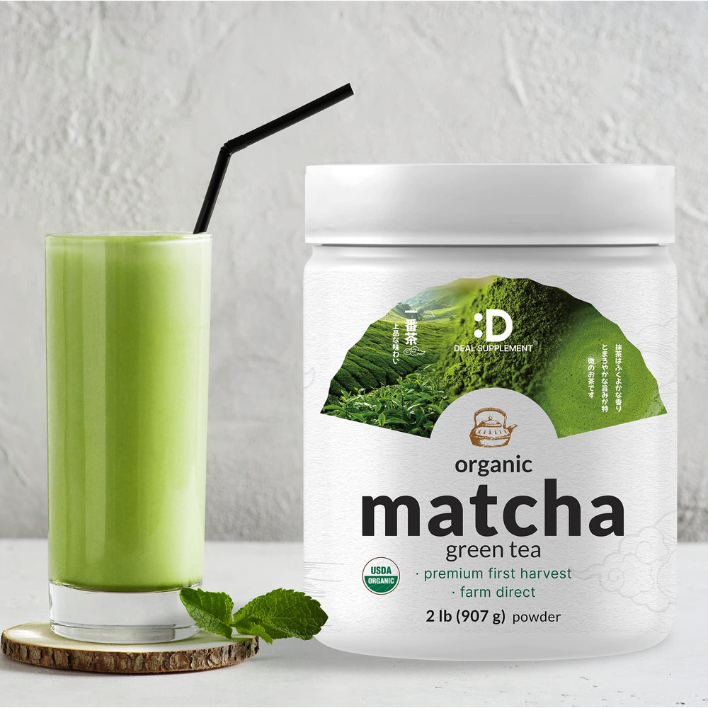 Deal Supplement Organic Matcha powder used in latte art and zero sugar drinks