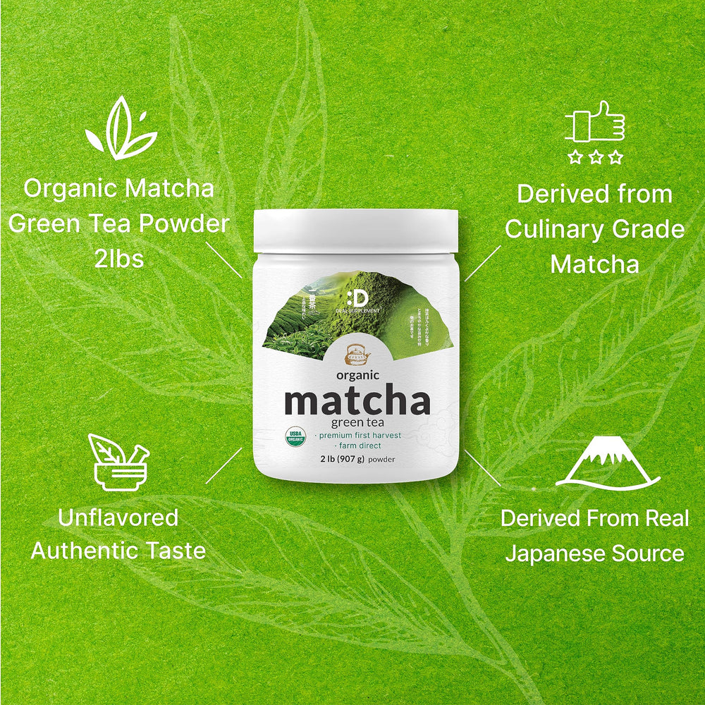 Deal Supplement Organic Matcha powder on a tidy kitchen setup for daily ritual