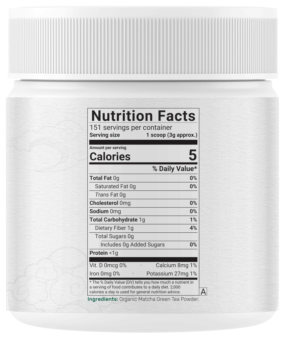 Deal Supplement Organic Matcha Powder packaging and label on display.