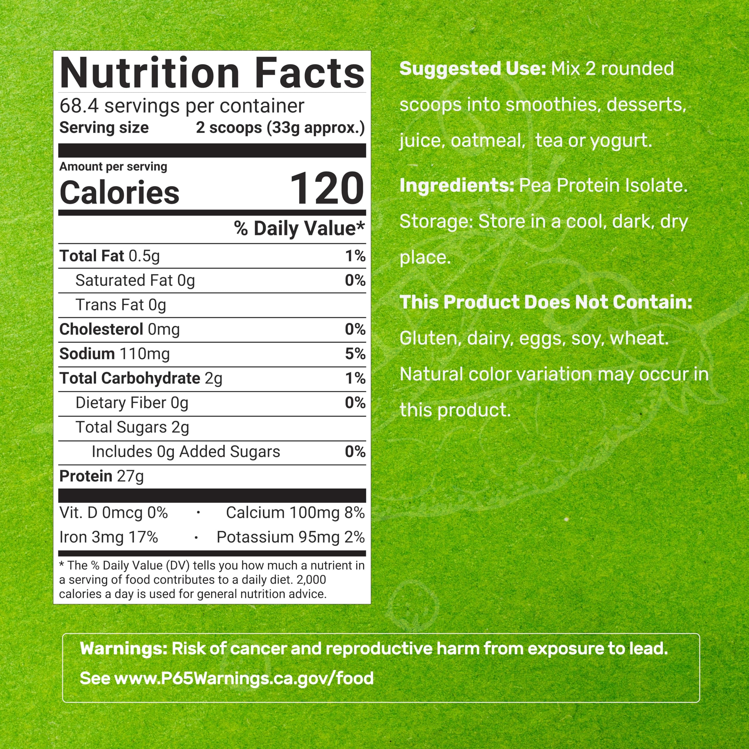Deal Supplement pea protein scoop showing serving size for easy intake.