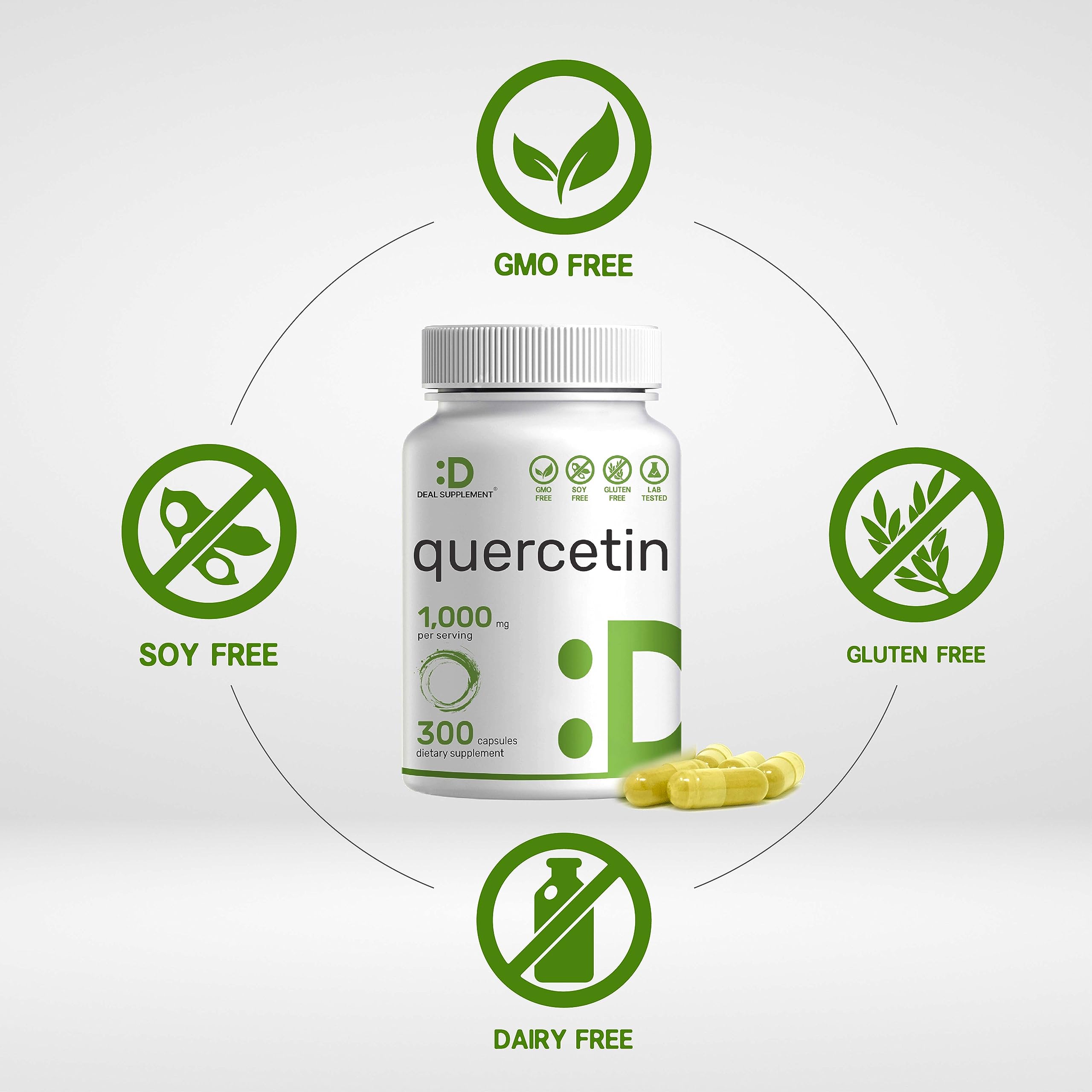 DEAL SUPPLEMENT Quercetin bottle pour demonstrates convenient daily usage