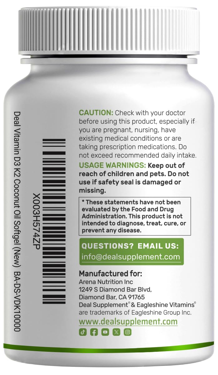 DEAL SUPPLEMENT sealed-cap on bottle emphasizes product integrity