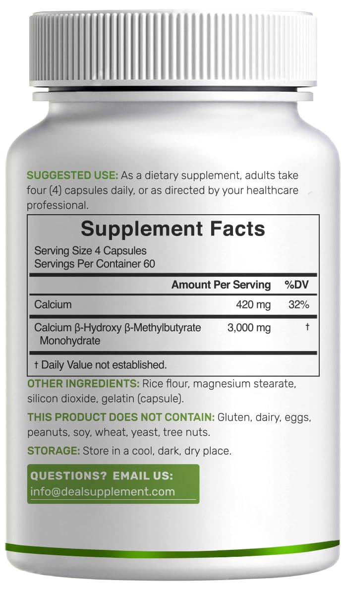Deal Supplement Ultra Strength HMB athlete in gym setting with bottle
