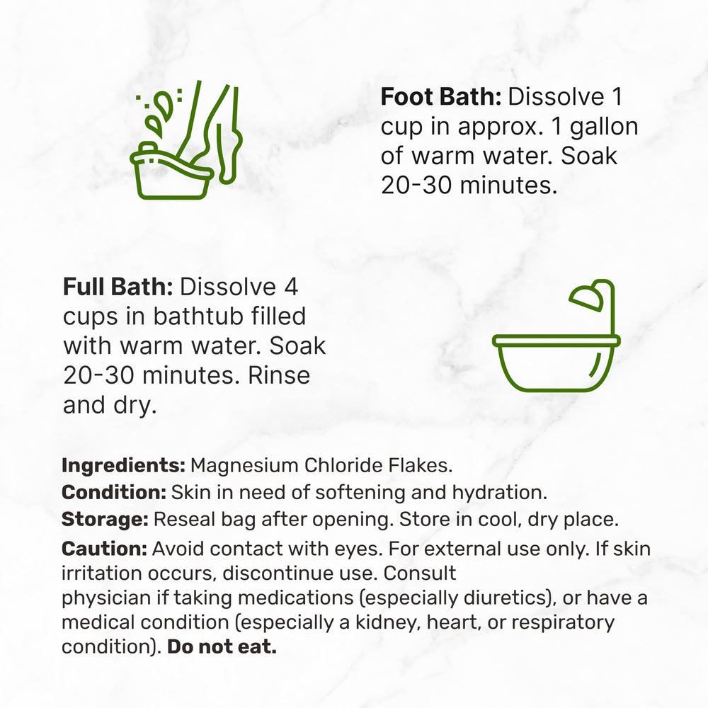 Deal Supplement unscented mineral bath flakes promote a calm soak.