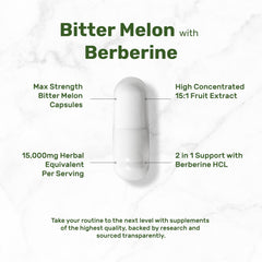 Deal Supplement wild bitter melon fruit extract 15-to-1 label signals premium herbal strength