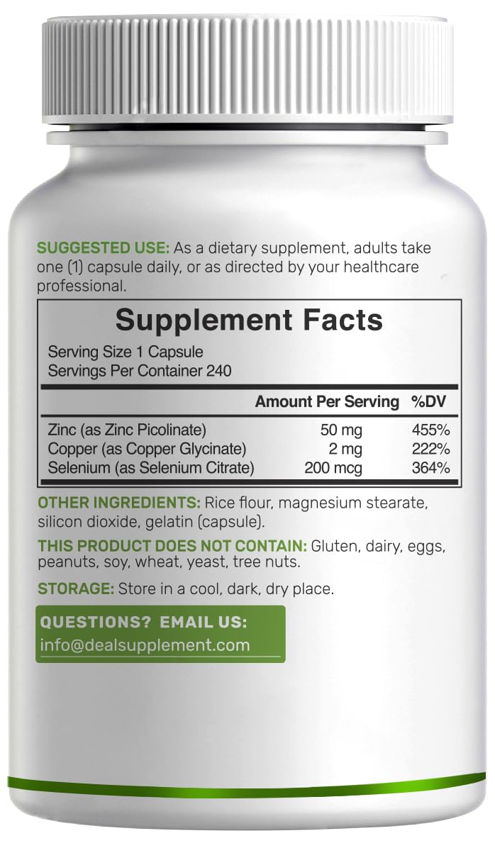 Deal Supplement Zinc 50mg bottle stack for 8-month supply