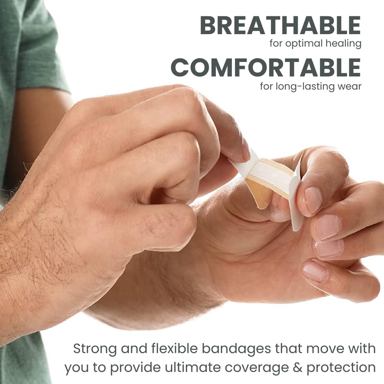 Dealmed easy-application bandage sticks securely for quick finger wound protection
