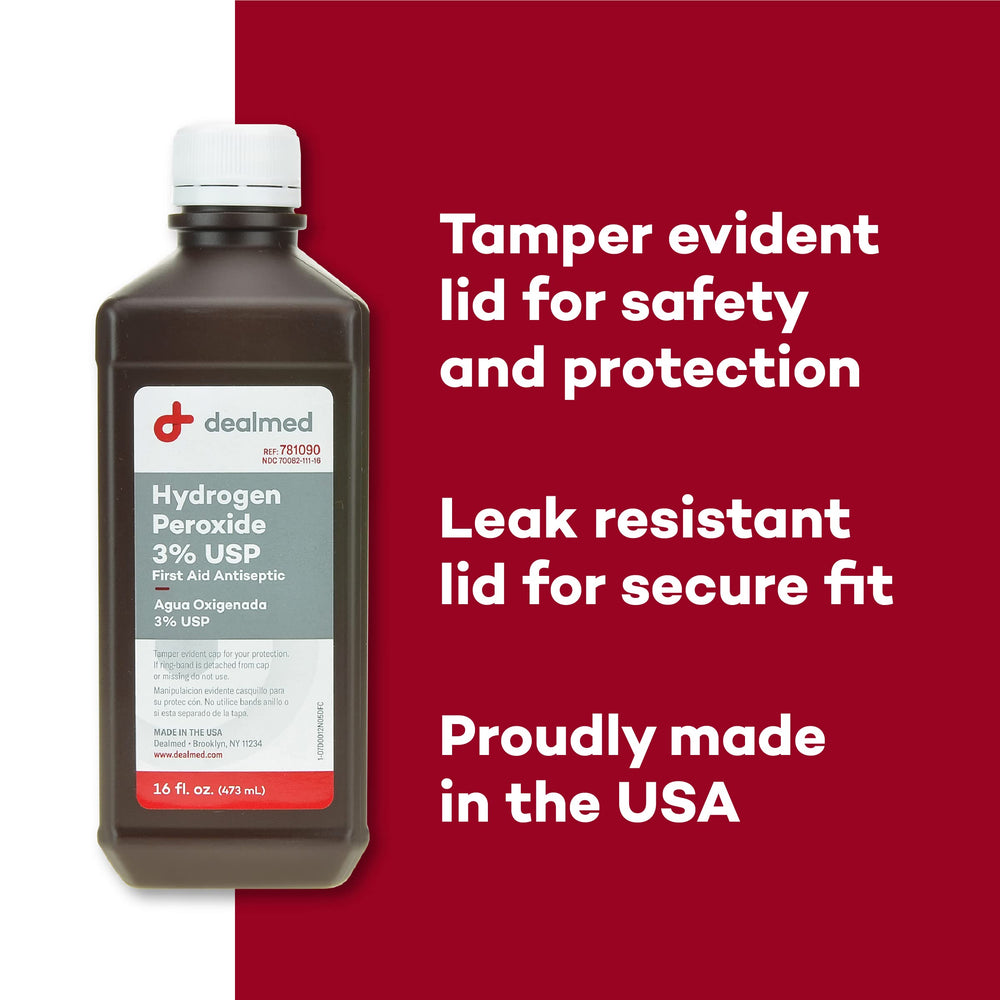 Dealmed hydrogen peroxide 3percent used as mouth rinse for canker sores and gingivitis.