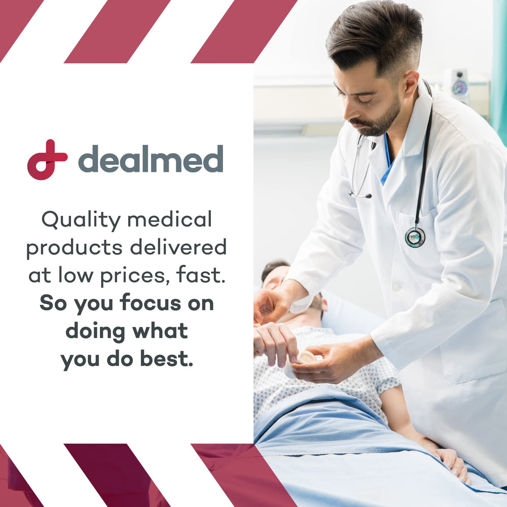 Dealmed hydrogen peroxide 3percent bottle in clinical setting signals broad first aid utility.