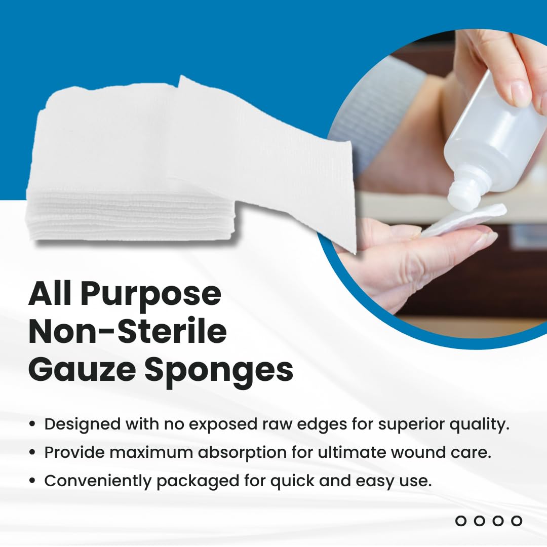 Dealmed 4-ply absorbent construction handles fluids efficiently.