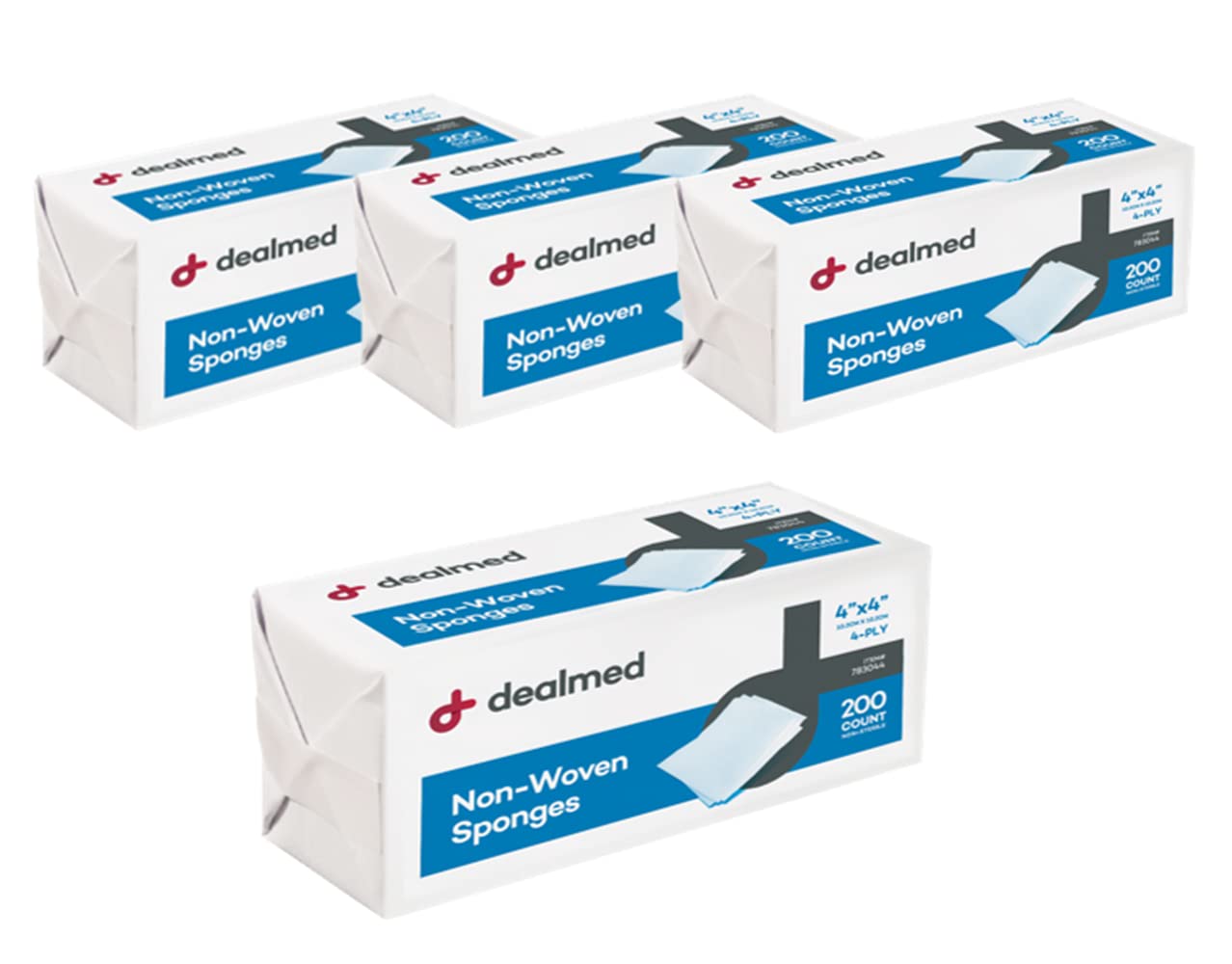 Dealmed 4-ply non-woven gauze sponge provides reliable coverage for wound care.