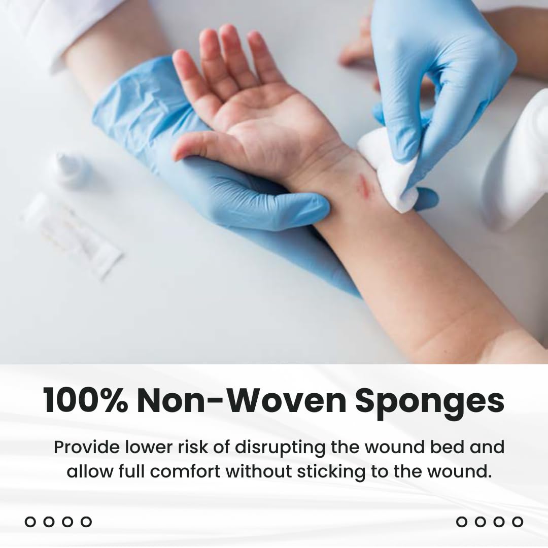 Dealmed low-lint design reduces irritation during dressing changes.