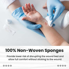 Dealmed low-lint design reduces irritation during dressing changes.