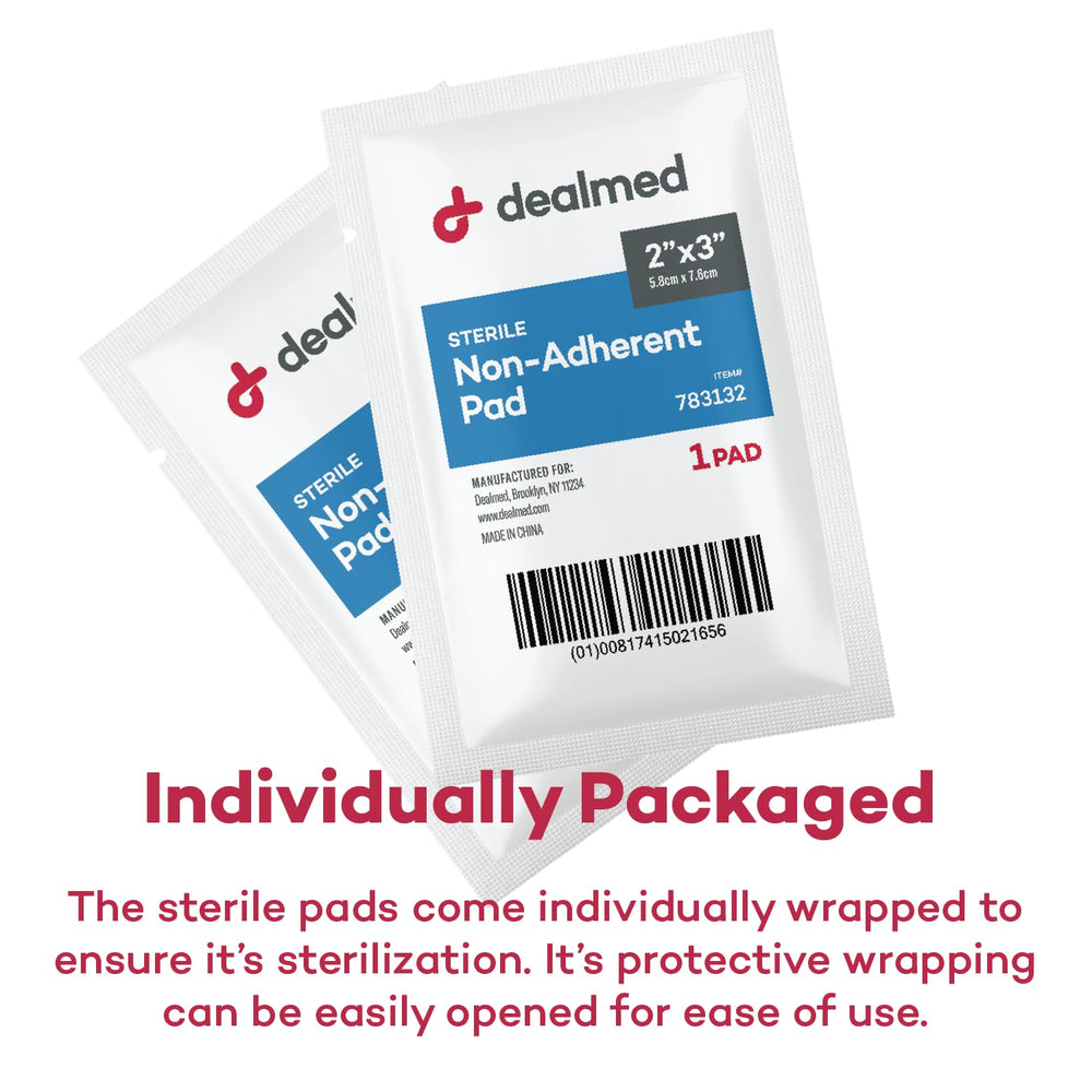 Dealmed non-adherent pad enables painless removal and gentle dressing changes