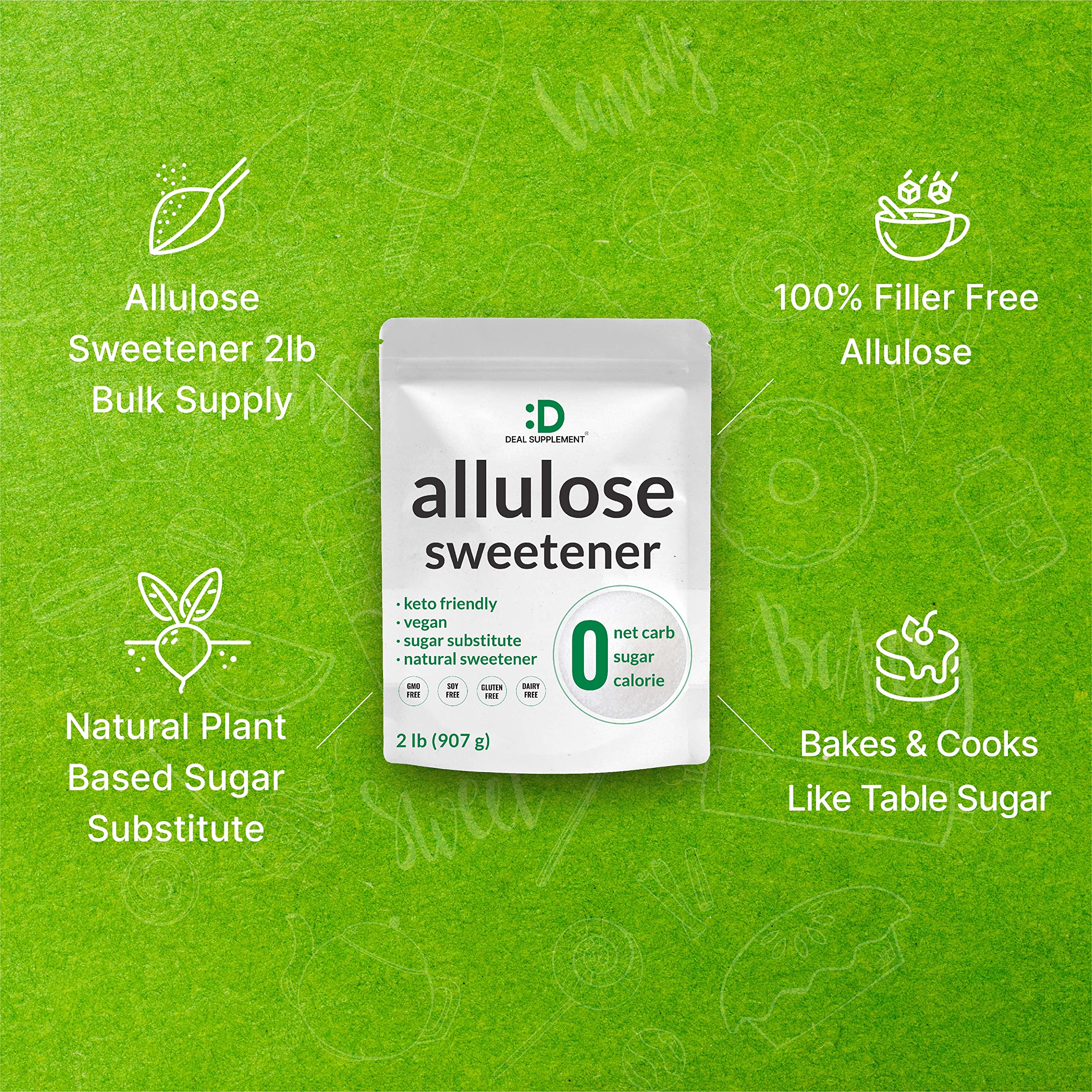 DEAL SUPPLEMENT Allulose Sweetener in a coffee cup ready to sweeten beverages