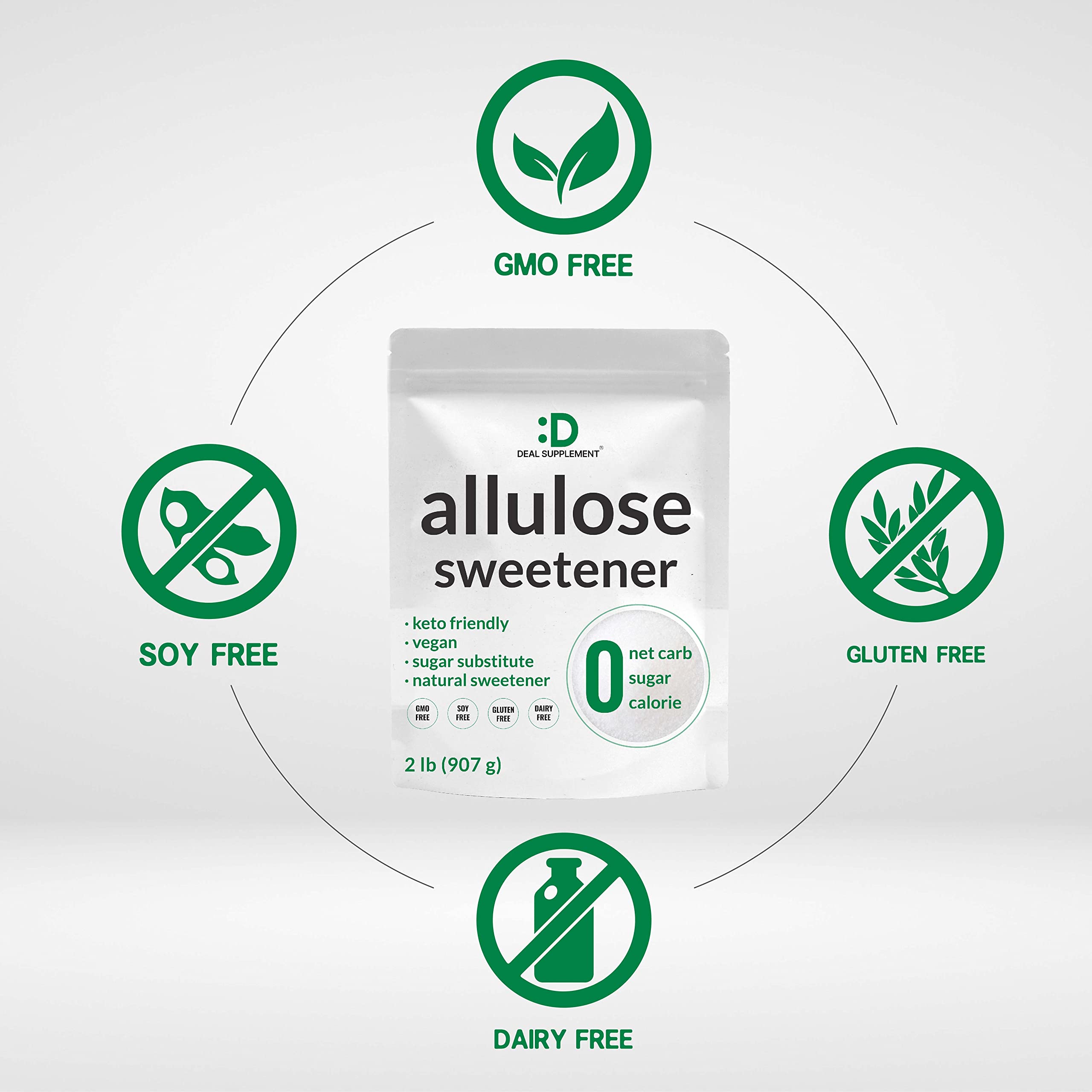DEAL SUPPLEMENT Allulose Sweetener scoop with 4g per serving for 227 servings
