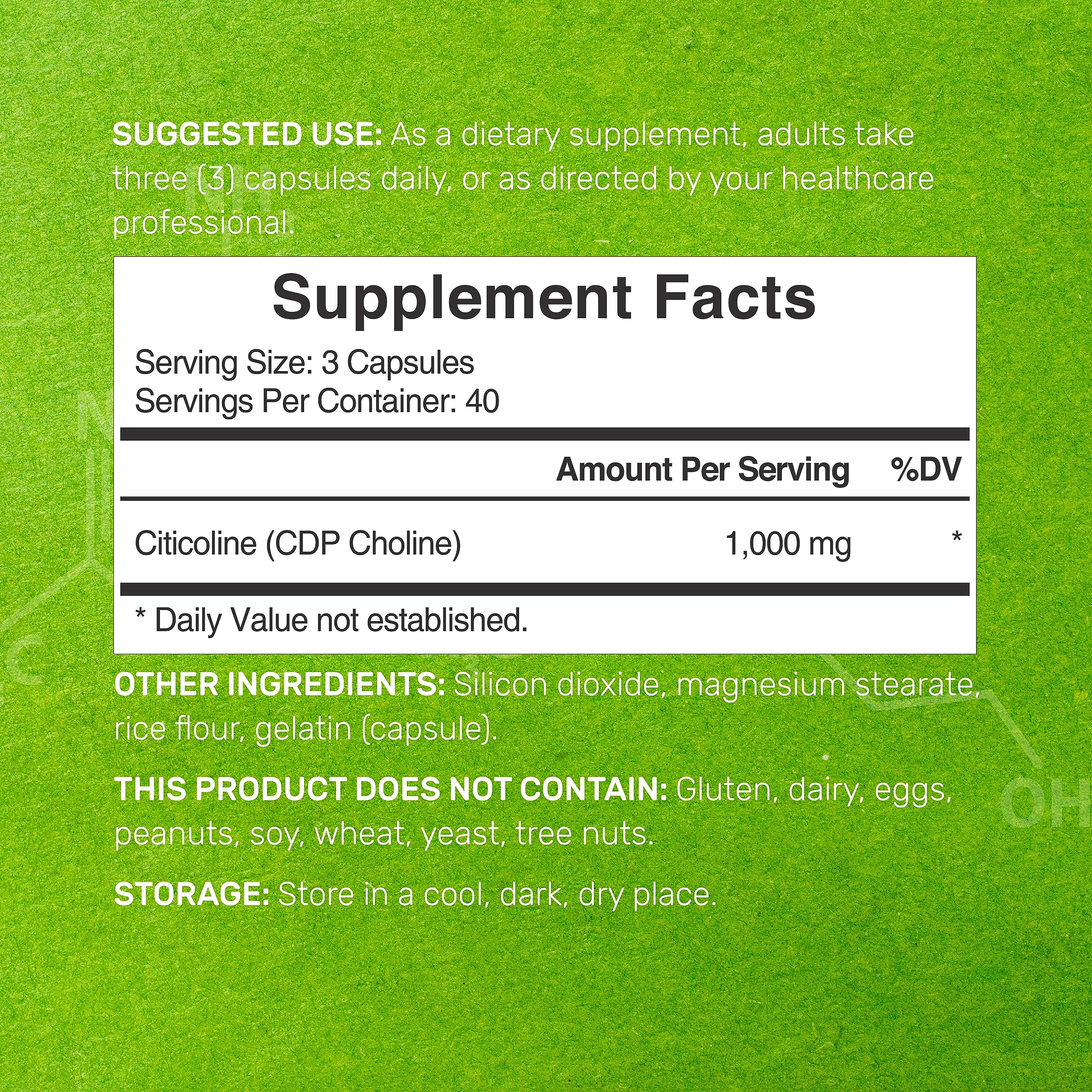 DEAL SUPPLEMENT CDP Choline capsules for cognitive focus.
